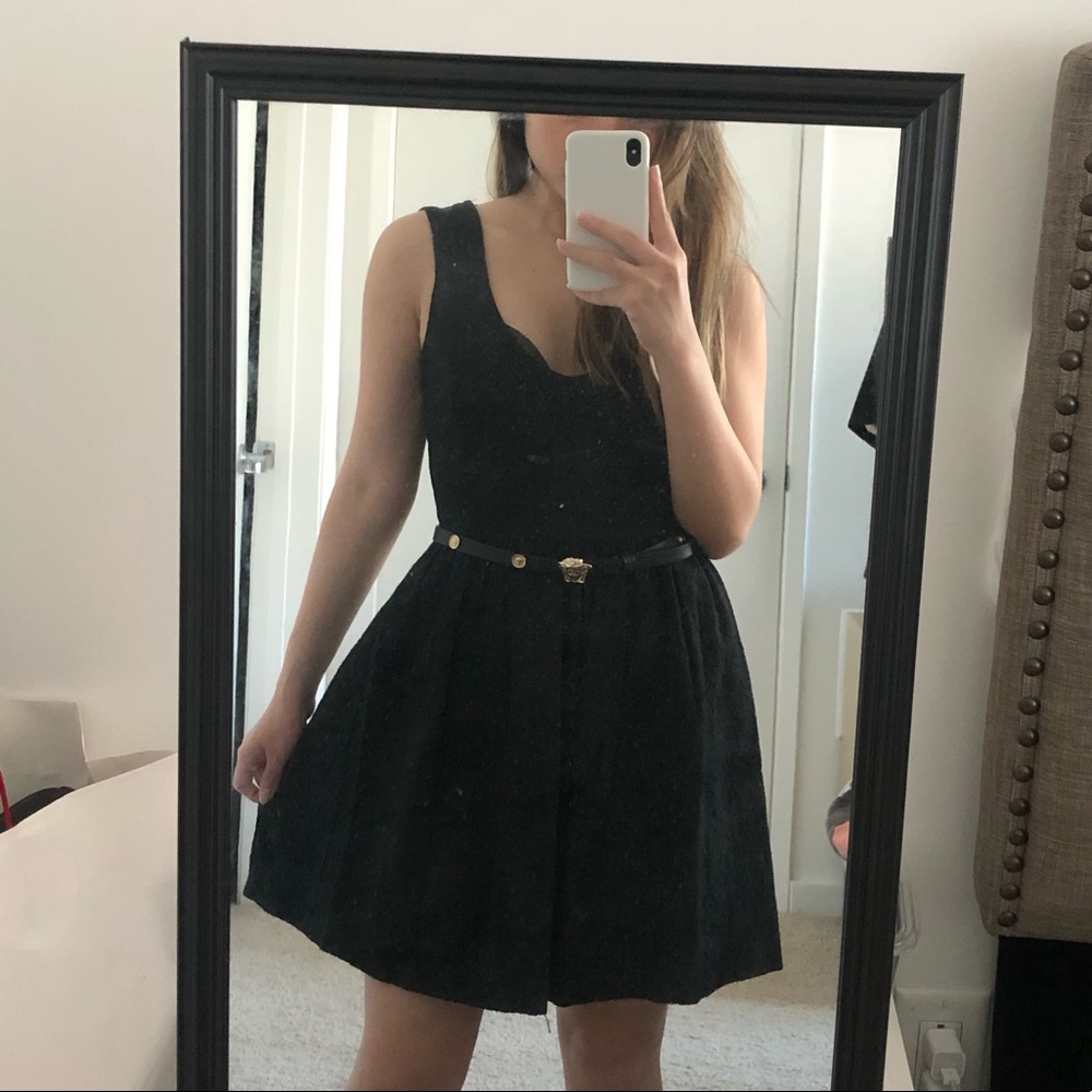 Zara Black Embroidered Dress